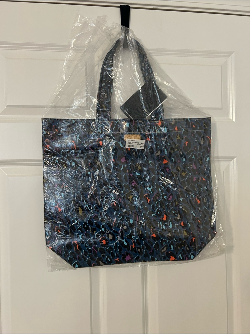 Consuela Navy Multicolor Abstract Print Tote. NWT